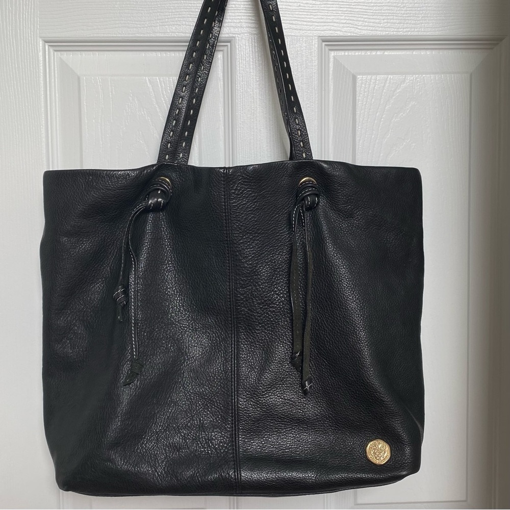 Vince Camuto Black Leather tote bag. Gently used condition